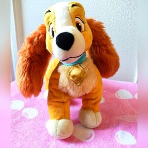 Disney Store 14" LADY and the Tramp Plush Stuffed Cocker Spaniel